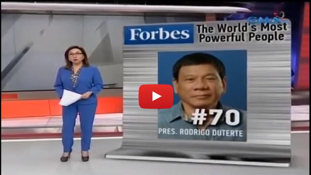 BREAKING NEWS! FORBES MAGAZINE – PRES DUTERTE IS ONE OF THE MOST INFUENTIAL MEN IN THE WORLD…MUST WATCH THIS!